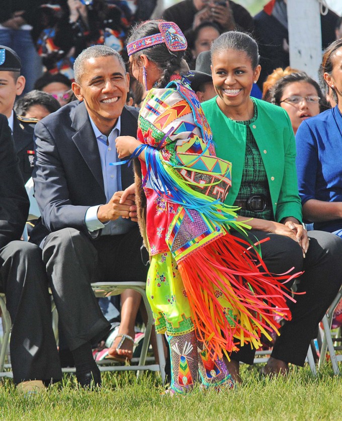 The Obamas make a visit to a North Dakota Indian reservation