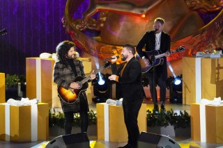 CHRISTMAS IN ROCKEFELLER CENTER -- 2020 -- Pictured: (l-r) Dan + Shay, Dan Smyers and Shay Mooney -- (Photo by: Heidi Gutman/NBC)