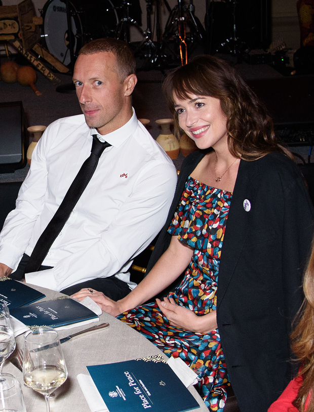 Chris Martin and Dakota Johnson