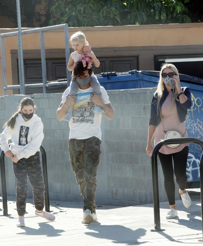 Gleb Savchenko & Elena Samodanova Out With Their Kids in West Hollywood