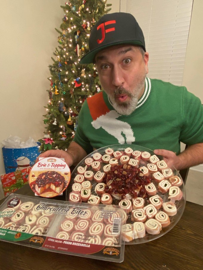 Joey Fatone enjoying Formaggio Cheese this Holiday Season