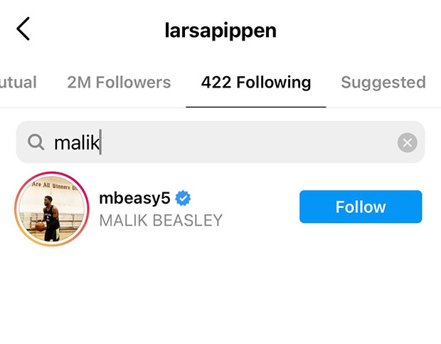 Malik Beasley, Larsa Pippen