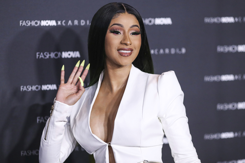 HOLLYWOOD, LOS ANGELES, CA, USA - MAY 08: Rapper Cardi B arrives at the Fashion Nova x Cardi B Collection Launch Party held at the Hollywood Palladium on May 8, 2019 in Hollywood, Los Angeles, California, United States. (Photo by Xavier Collin/Image Press Agency/Sipa USA)(Sipa via AP Images)