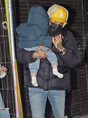 Chris Brown & son Aeko