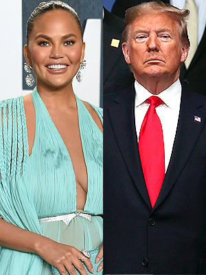 Chrissy Teigen and Donald Trump