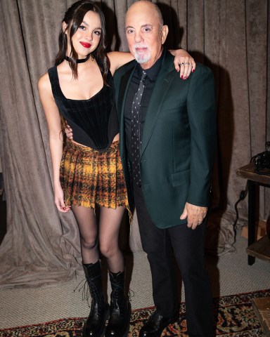 Billy Joel and Olivia Rodrigo backstage at Madison Square Garden
Billy Joel in concert with Olivia Rodrigo at Madison Square Garden, New York, USA - 24 Aug 2022
Wearing Vivienne Westwood, Vintage