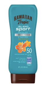 Hawaiian Tropic waterproof sunscreen