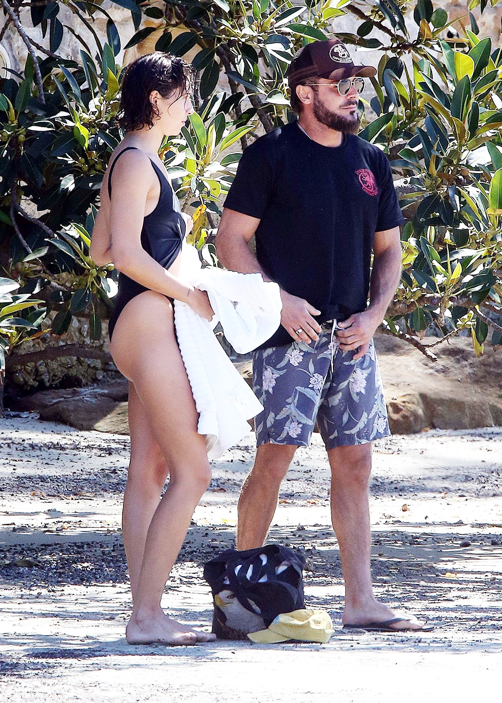 Sydney, AUSTRALIA  - *EXCLUSIVE*  - Hollywood heartthrob, Zac Efron is spotted with his girlfriend Vanessa Valladares at Vaucluse beach in Sydney, Australia. The pair stopped for smoothies before heading to the secret beach, but for some reason, Zac appeared to be 'brooding' as his beautiful partner, stripped down to a sleek black cutaway one-piece. Zac opted to stay on the sand while Vanessa enjoyed a dip in the water.

Pictured: Vanessa Valladares, Zac Efron

BACKGRID USA 11 JANUARY 2021 

BYLINE MUST READ: MTRX / BACKGRID

USA: +1 310 798 9111 / usasales@backgrid.com

UK: +44 208 344 2007 / uksales@backgrid.com

*UK Clients - Pictures Containing Children
Please Pixelate Face Prior To Publication*