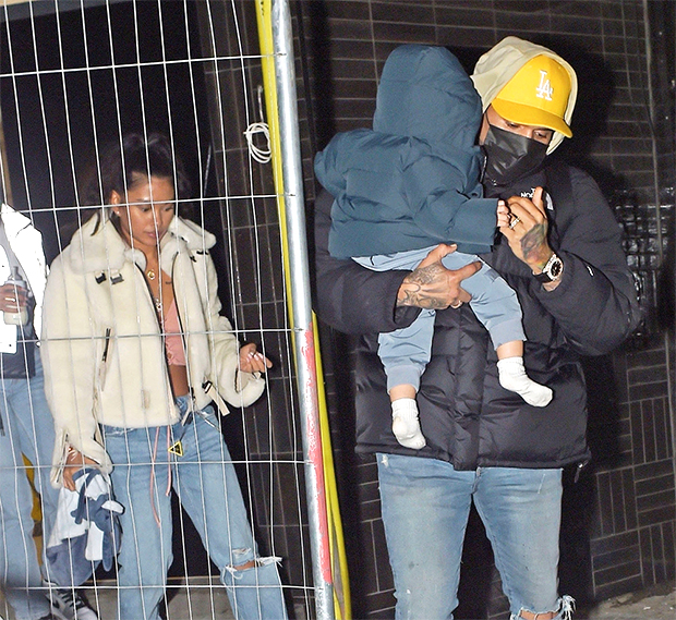 Chris Brown, Ammika Harris & son Aeko