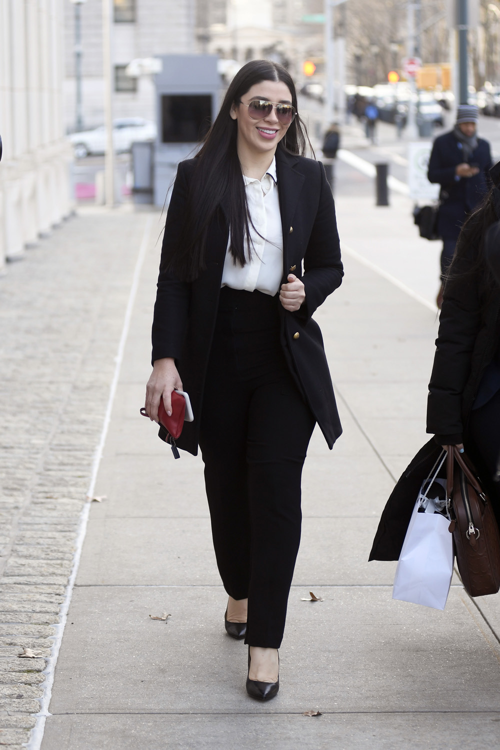 Emma Coronel Aispuro (El Chapo Guzman) Wife Is Photograhed Arriving At Brooklyn Federal Court This Morning In New York City