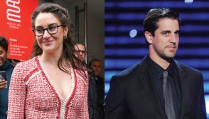 Shailene Woodley and Aaron Rodgers