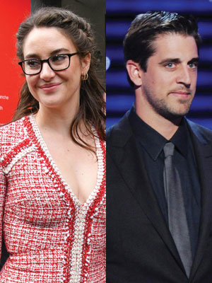 Shailene Woodley and Aaron Rodgers