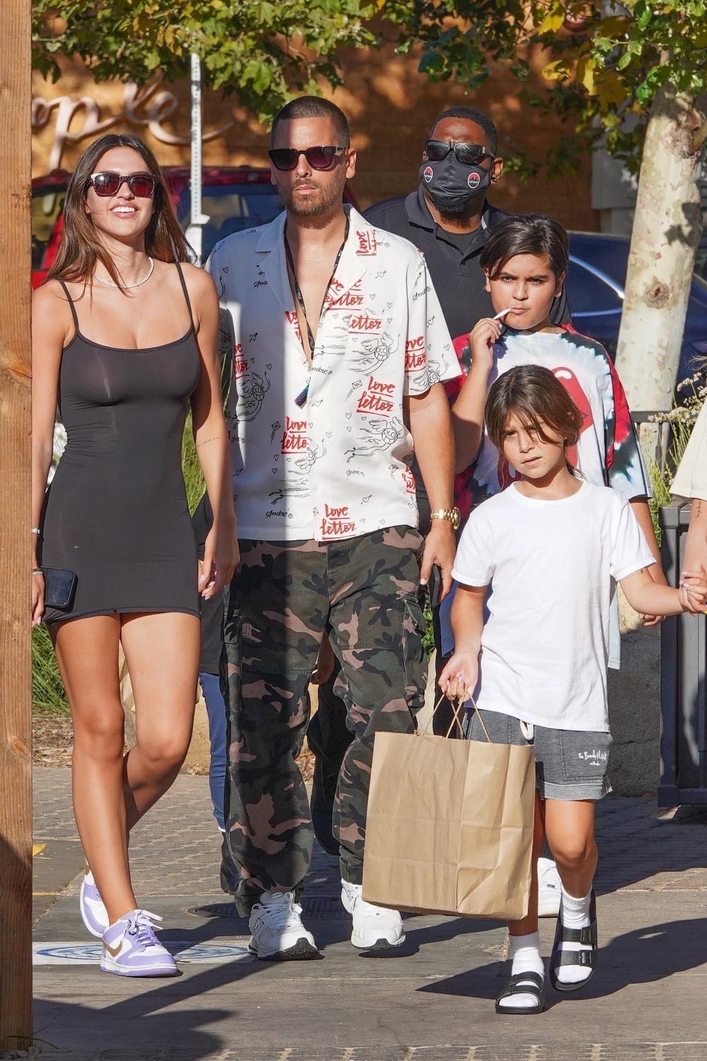 *EXCLUSIVE* Scott Disick and girlfriend Amelia Hamlin go to lunch with his kids in Malibu