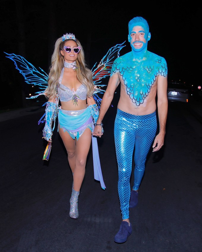 Paris Hilton & Carter Reum During Halloween