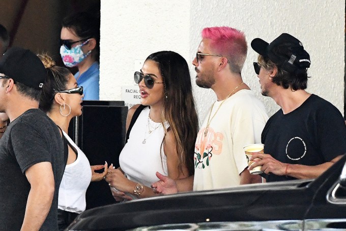 Scott Disick & Amelia Hamlin Lunch With Larsa Pippen & Jonathan Cheban