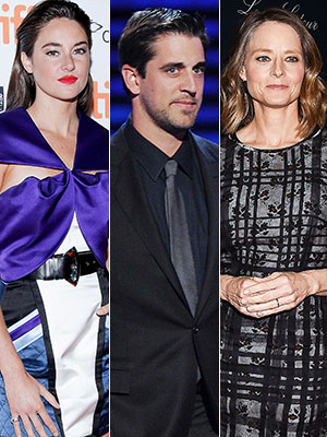 Shailene Woodley, Aaron Rodgers & Jodie Foster