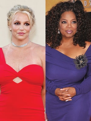 Britney Spears and Oprah Winfrey