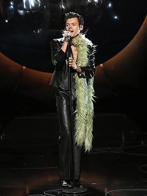 LOS ANGELES, CALIFORNIA: In this image released on March 14, Harry Styles performs onstage during the 63rd Annual GRAMMY Awards at Los Angeles Convention Center in Los Angeles, California and broadcast on March 14, 2021. (Photo by Kevin Winter/Getty Images for The Recording Academy)
