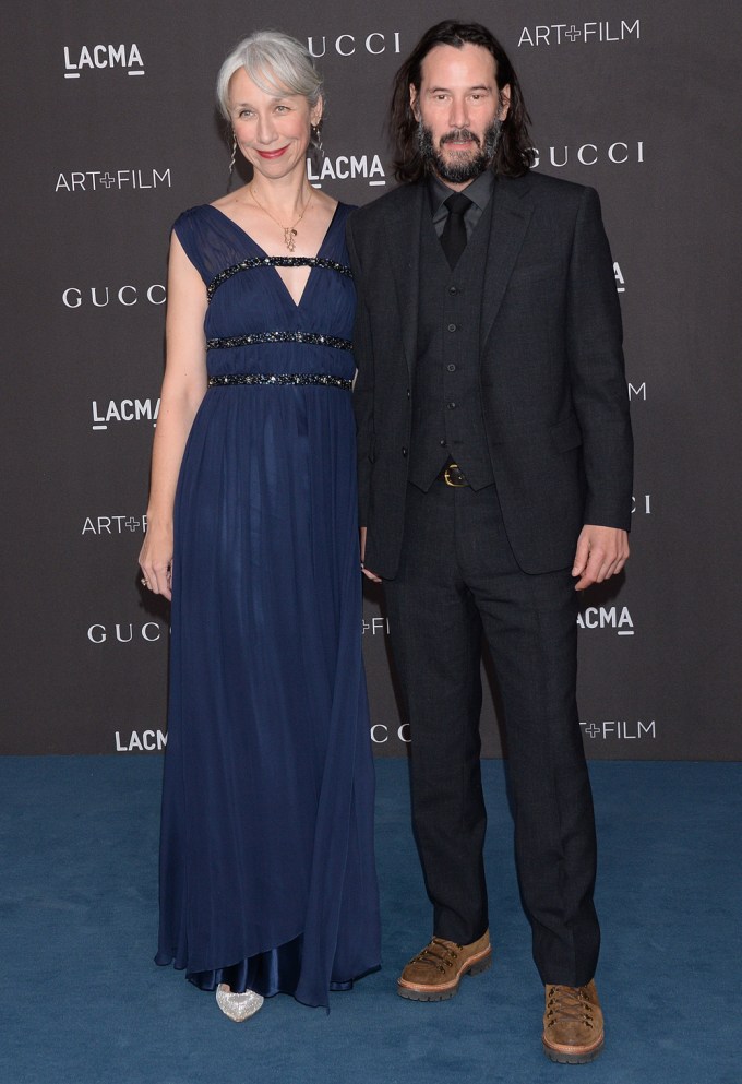 Keanu Reeves and Alexandra Grant during their red carpet debut