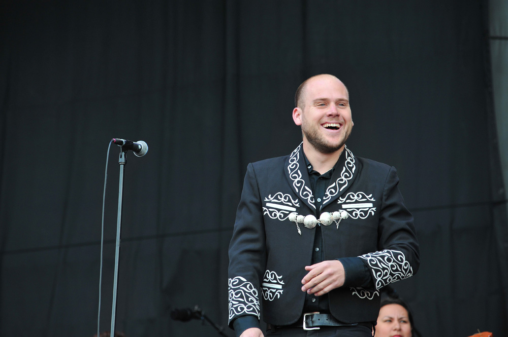 Editorial use onlyMandatory Credit: Photo by Kevin Nixon/Classic Rock Magazine/Shutterstock (1723926a)Matt CaughthranReading Festival 2009 - Mariachi El Bronx