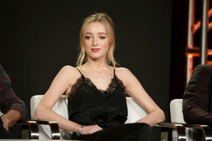 Phoebe Dynevor looks like a vision in black.