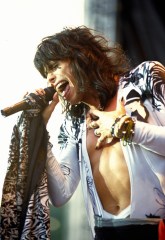 Steven Tyler of Aerosmith at the Donnington Festival
Aerosmith