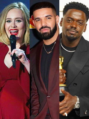 Adele, Drake, Daniel Kaluuya