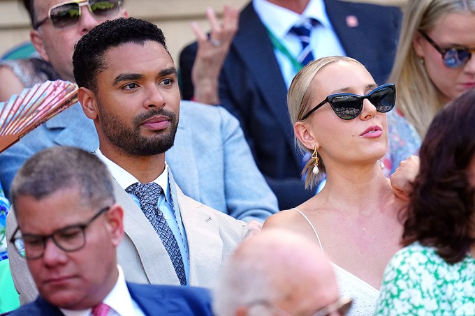 Regé-Jean Page and Emily Brown Seen At Wimbledon On July 8, 2022