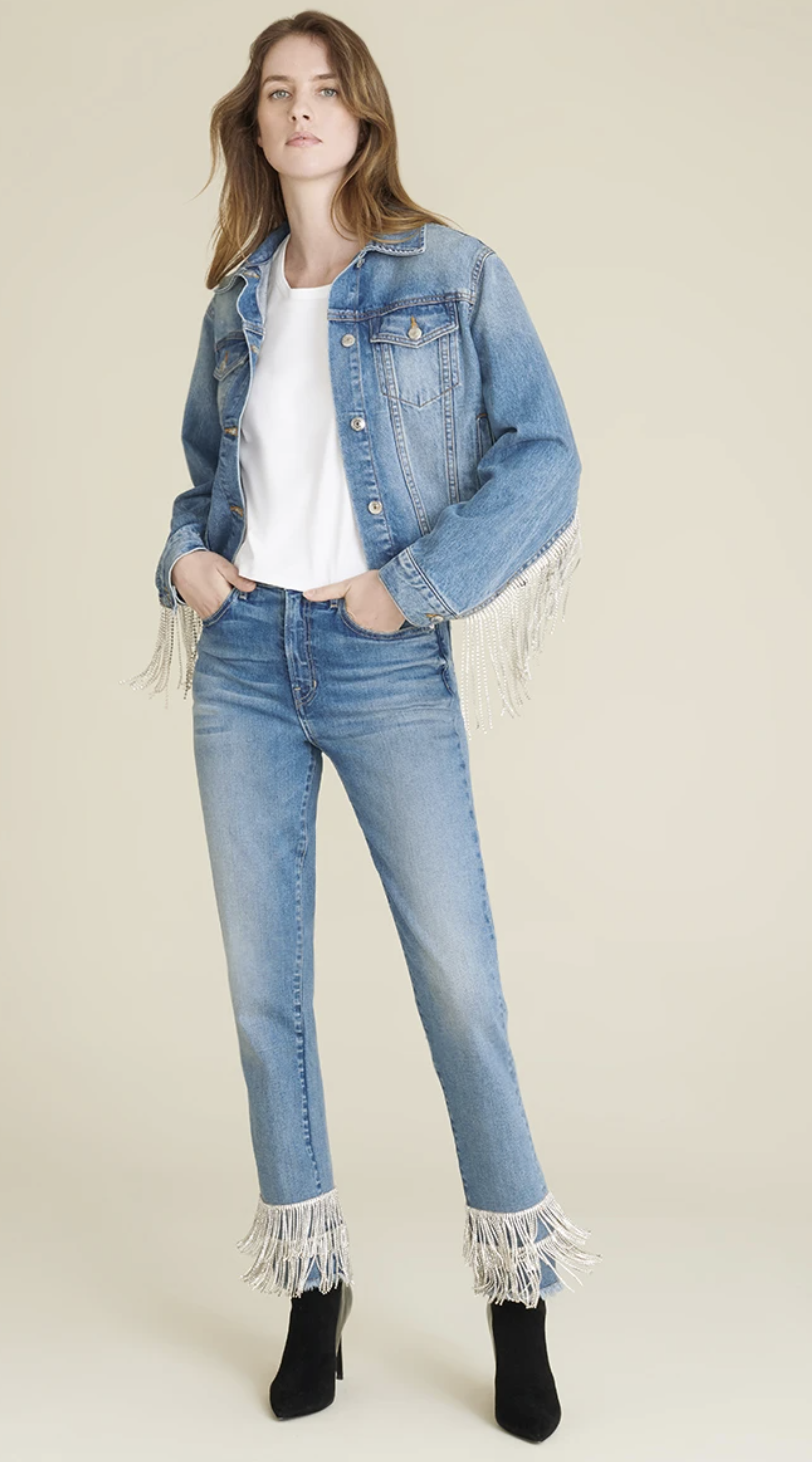 rhinestone fringe jeans