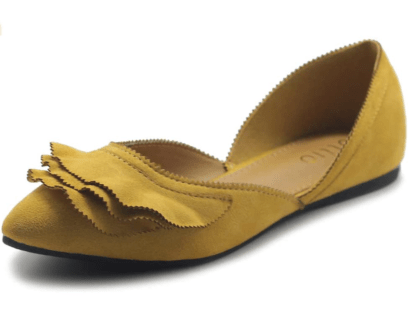 yellow ballet flats