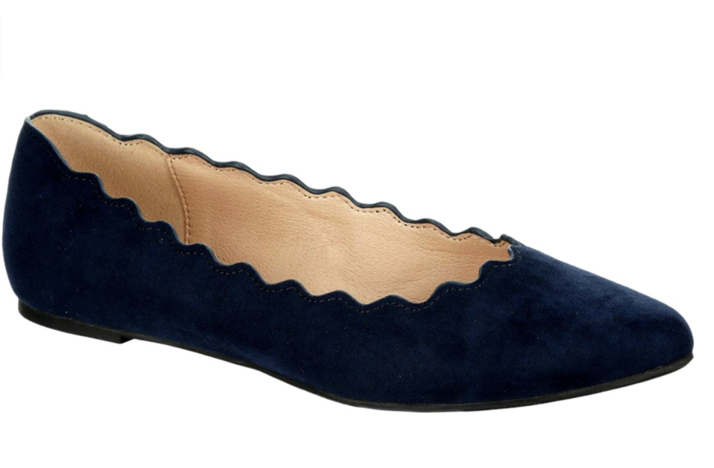 blue ballet flats