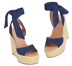 Navy espadrille sandals