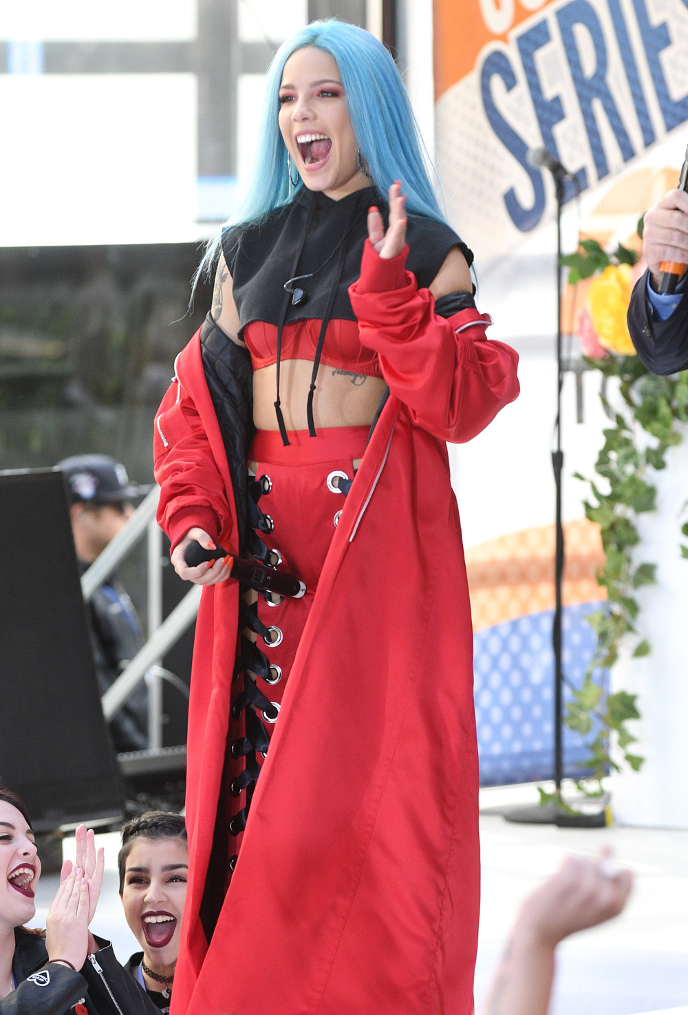 Halsey Performs On NBC's "Today". 09 Jun 2017 Pictured: Halsey. Photo credit: MEGA TheMegaAgency.com +1 888 505 6342 (Mega Agency TagID: MEGA41501_009.jpg) [Photo via Mega Agency]