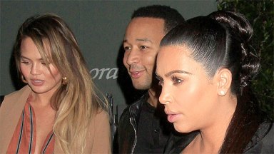 Chrissy Teigen, John Legend and Kim Kardashian