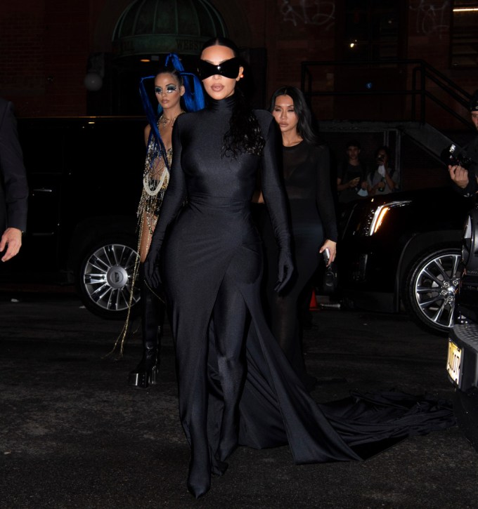 Kim Kardashian at Cathedrale Restaurant