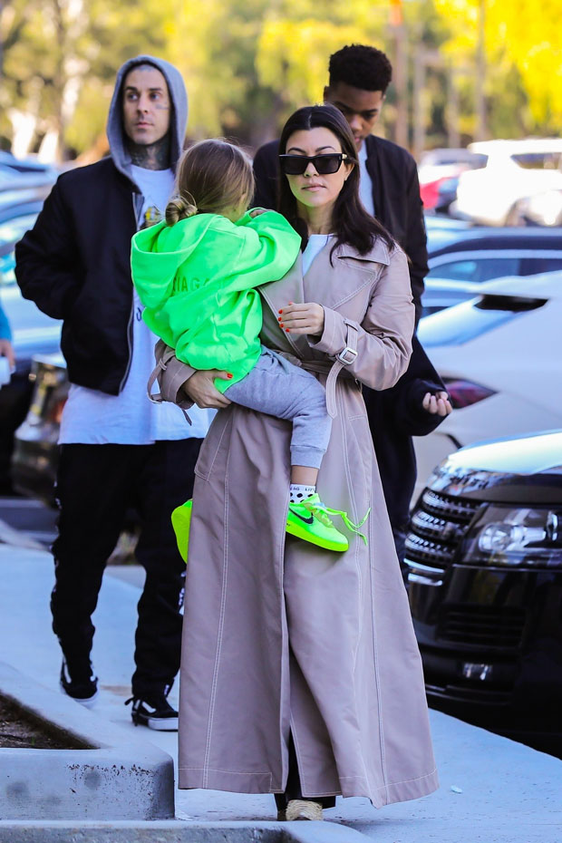 Travis Barker, Kourtney Kardashian and Reign Disick