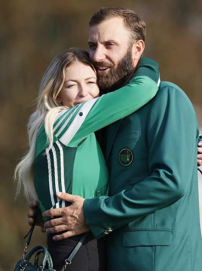 Dustin Johnson & Paulina Gretzky At The 2020 Masters Tournament