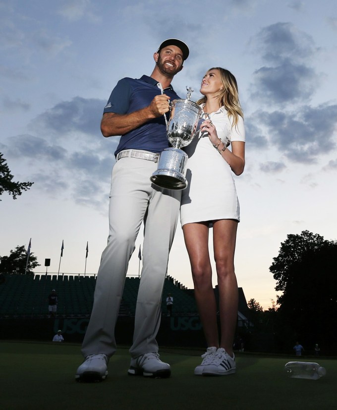 Dustin Johnson & Paulina Gretzky Celebrate His U.S. Open Win