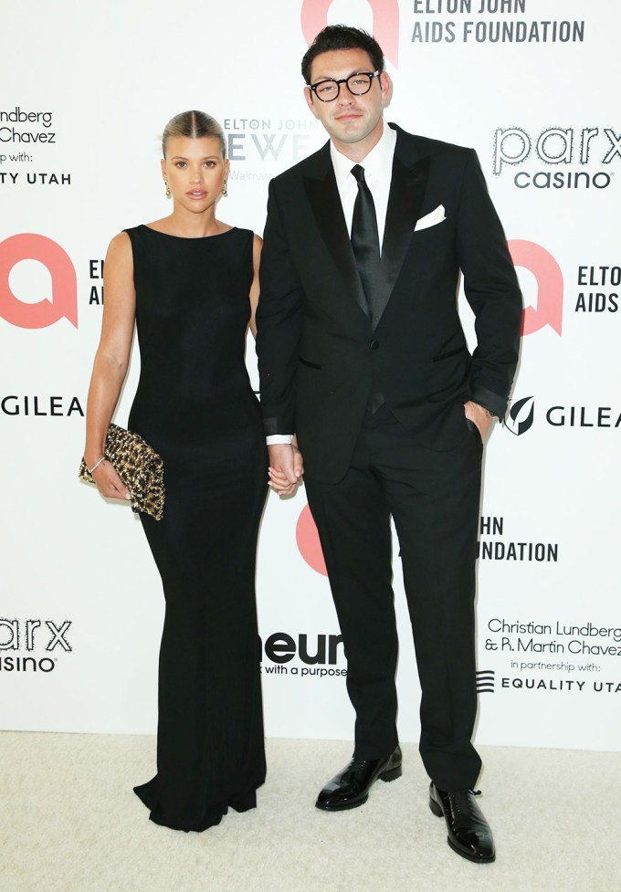 Sofia & Elliot At The 2022 Elton John Oscar Viewing Party