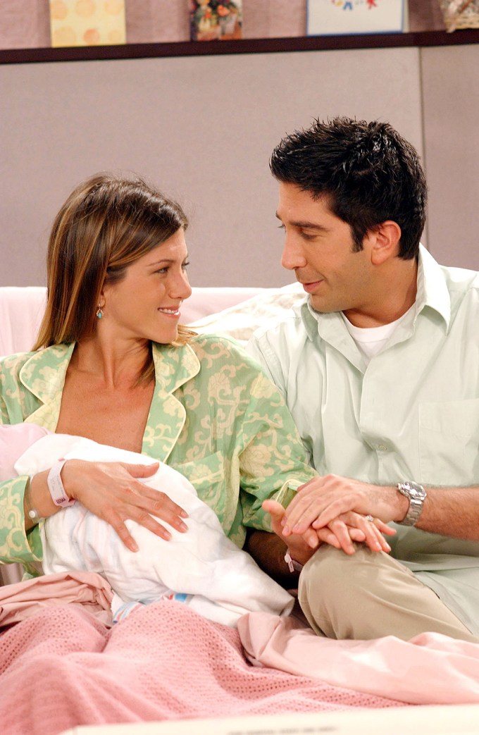 Jennifer Aniston as Rachel Green & David Schwimmer as Ross Geller