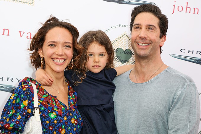 David Schwimmer With Zoe Buckman & Their Daughter Cleo