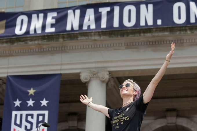 Megan Rapinoe Celebrates