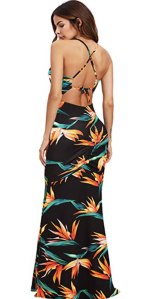 SheIn strappy backless maxi dress