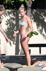 Singer Dua Lipa wears a tiny blue bikini as she shows plenty of PDA with boyfriend Anwar Hadid in Miami. 04 Jan 2020 Pictured: Dua Lipa; Anwar Hadid. Photo credit: MEGA TheMegaAgency.com +1 888 505 6342 (Mega Agency TagID: MEGA577785_022.jpg) [Photo via Mega Agency]