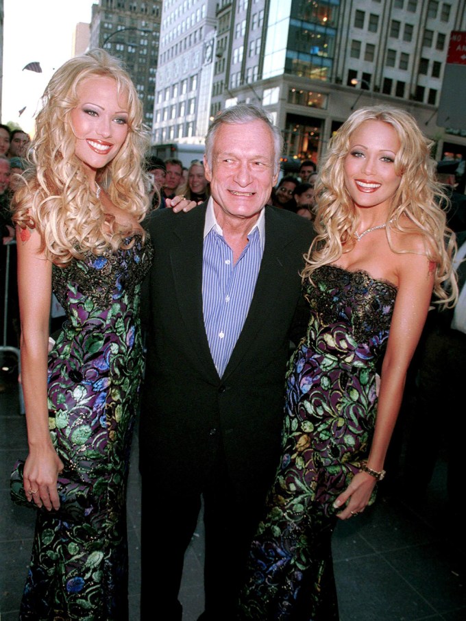 Hugh Hefner With Mandy & Sandy Bentley