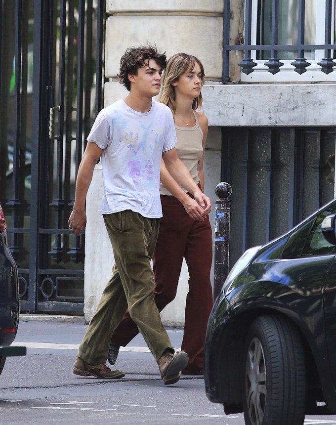 Jack Depp and Camille Jansen walk side by side