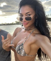 Hawaii, HI  - *EXCLUSIVE*  - Singer Nicole Scherzinger is seen having a little fun in the sun on the beach with her cousins during her sun-soaked holiday in Hawaii.

The 44-year-old Pussycat Doll showed off her sultry physique wearing her sexy animal-printed bikini out on Makaha Beach with the family.

The sexy star recently revealed some happy news on social media as she announced that she is engaged to her beau Thom Evans after three years of dating.  **SHOT ON 06/26/2023**

Pictured: Nicole Scherzinger

BACKGRID USA 28 JUNE 2023 

USA: +1 310 798 9111 / usasales@backgrid.com

UK: +44 208 344 2007 / uksales@backgrid.com

*UK Clients - Pictures Containing Children
Please Pixelate Face Prior To Publication*