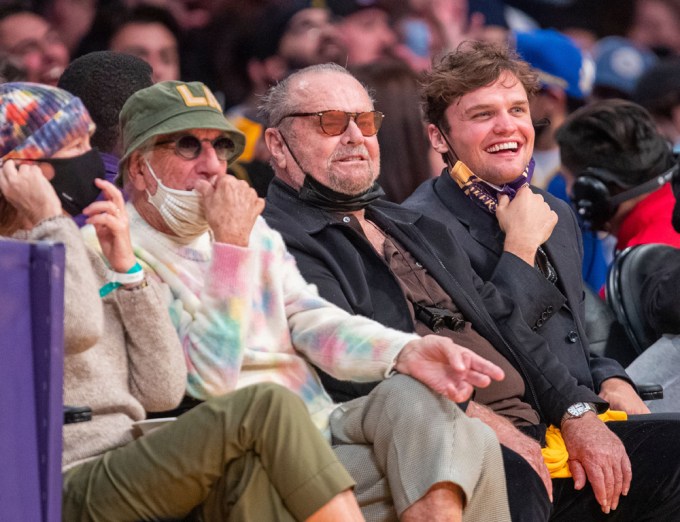 Jack & Ray Nicholson at the Lakers game