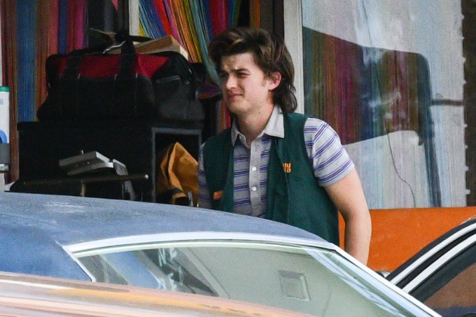 Joe Keery on Stranger Things 4 Set