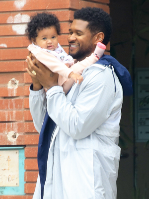 Usher and his daughter Sovereign